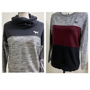 PINK turtleneck sweater + PINK sweater